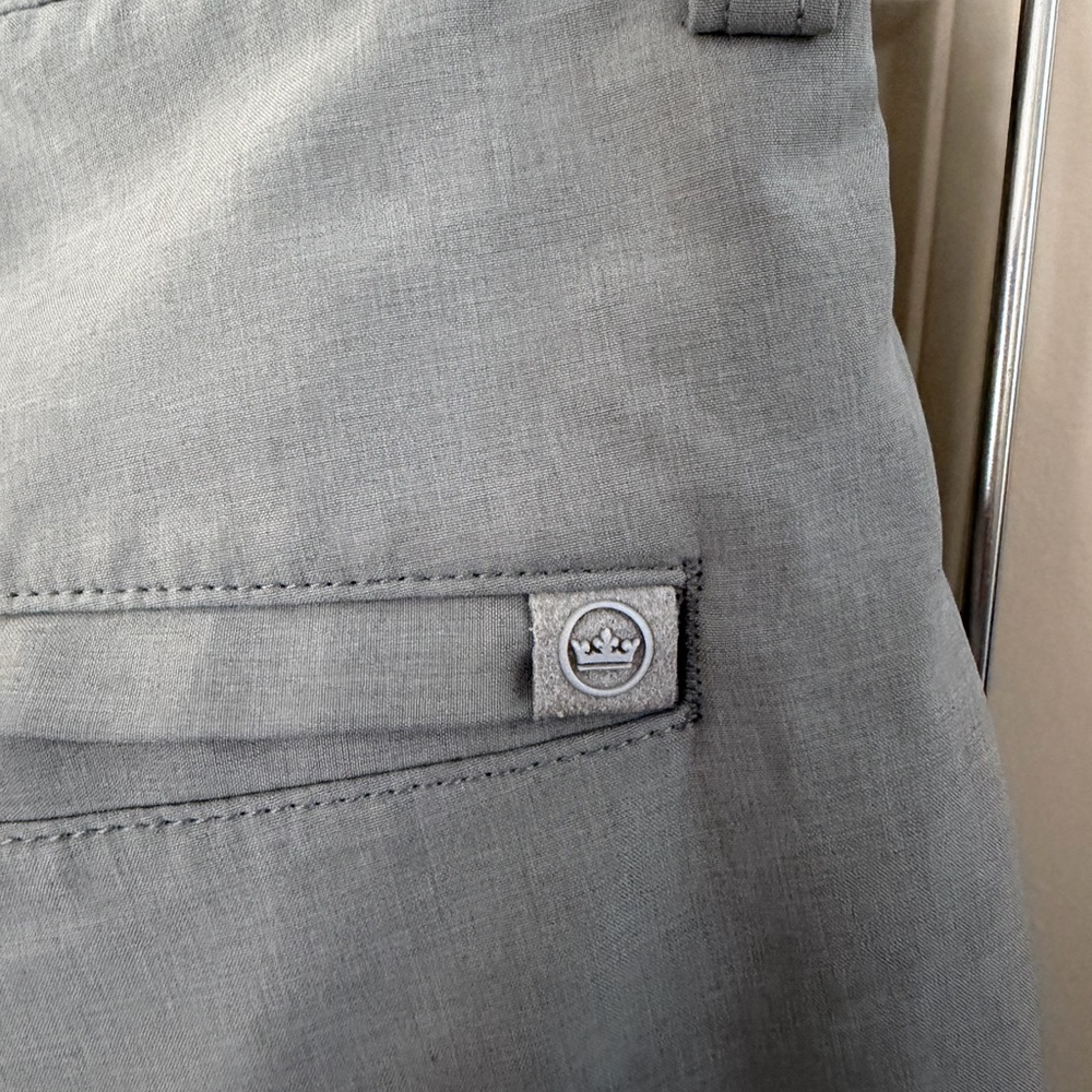 Peter Millar Gray Performance Flat-Front Shorts - image 5